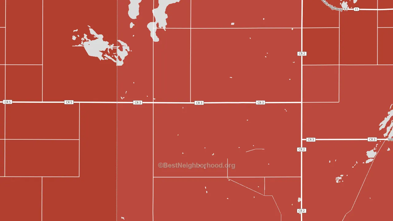Straubville, ND block-group political-lean map