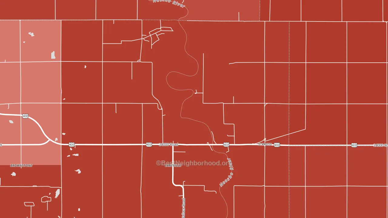 Strauss, KS block-group political-lean map