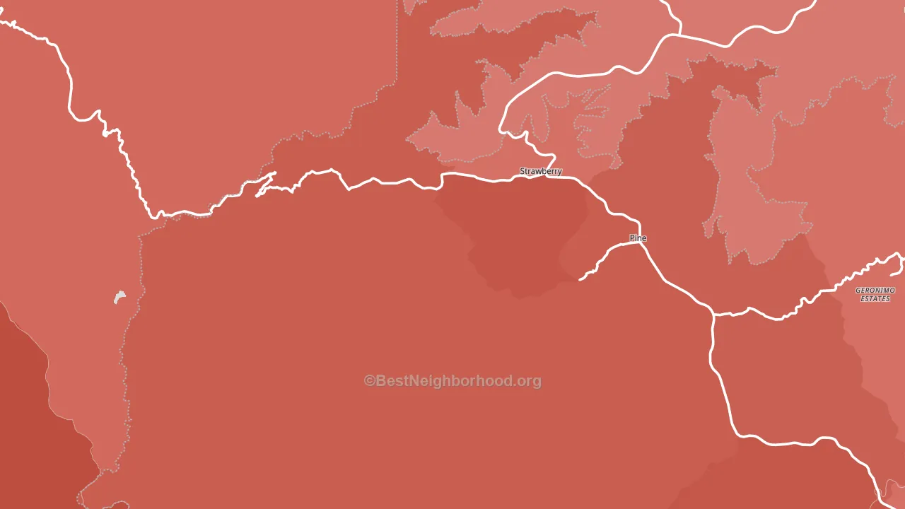 Strawberry, AZ block-group political-lean map