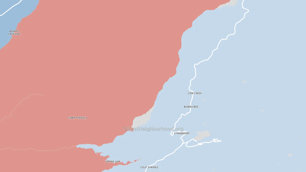 Strawberry, CA block-group political-lean map