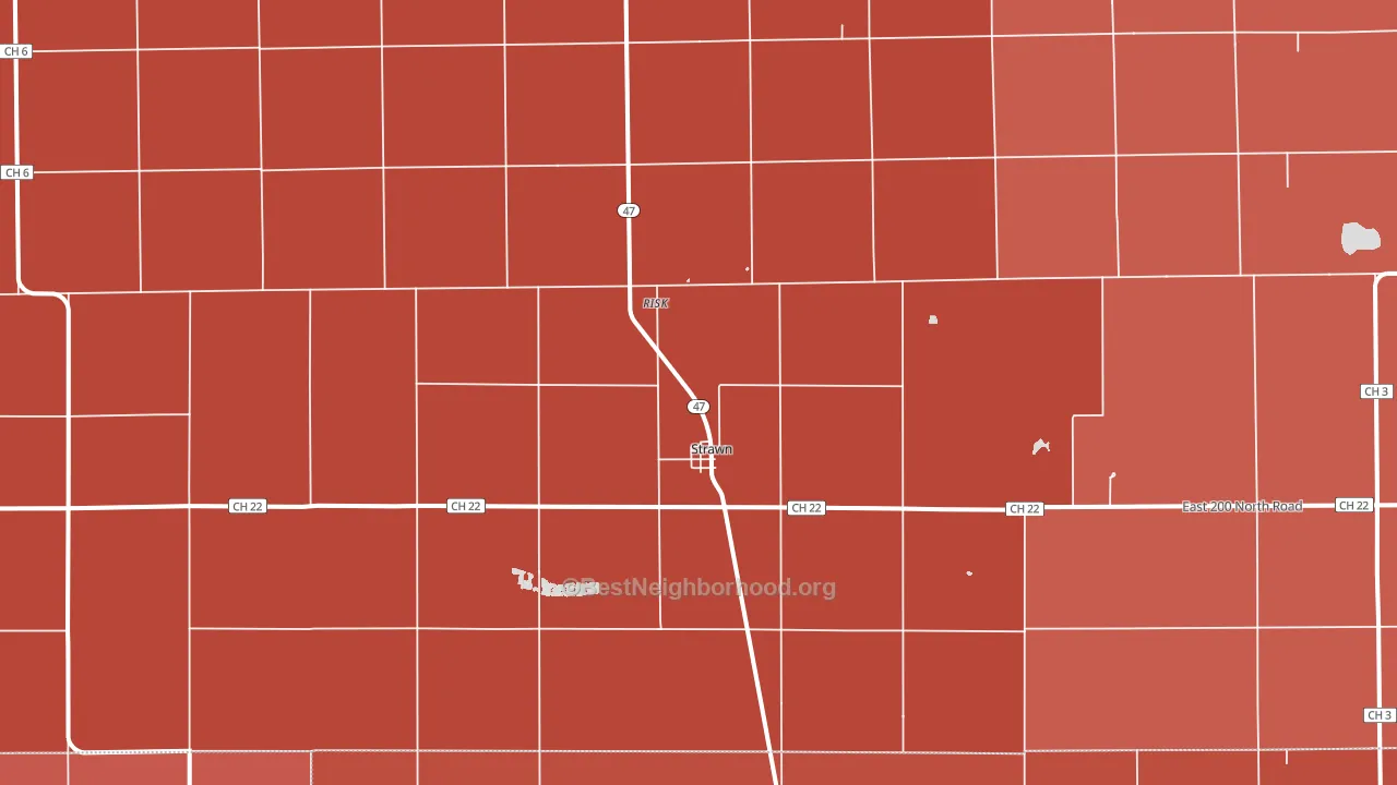 Strawn, IL block-group political-lean map