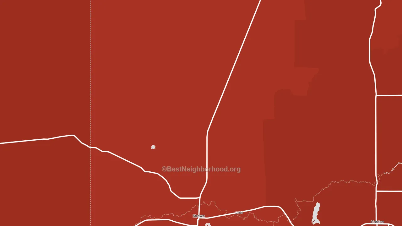 Strawn, TX block-group political-lean map