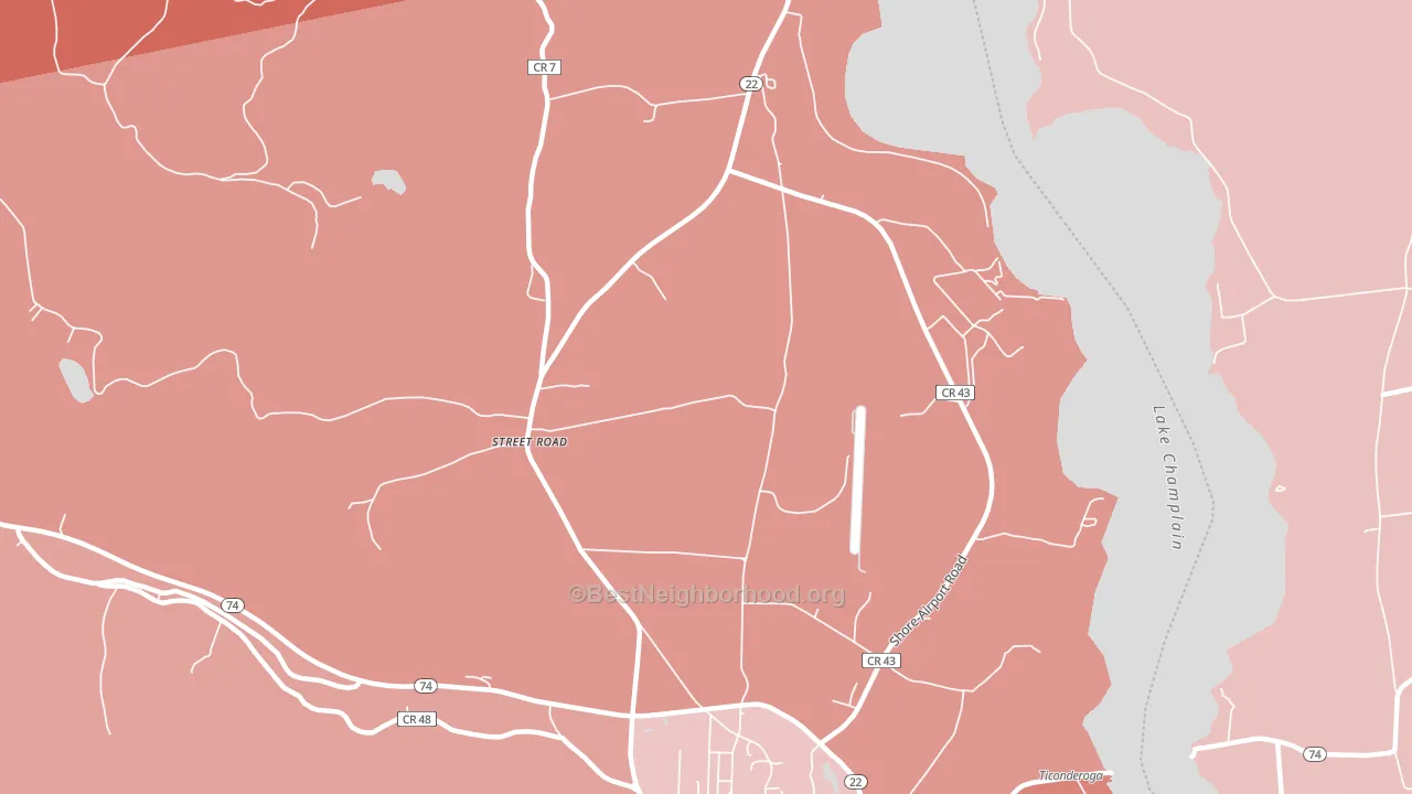 Street Road, NY block-group political-lean map