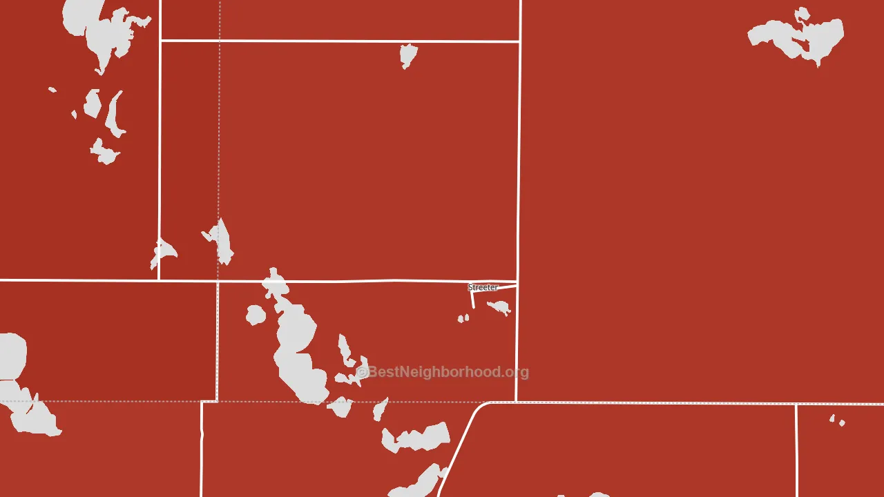 Streeter, ND block-group political-lean map