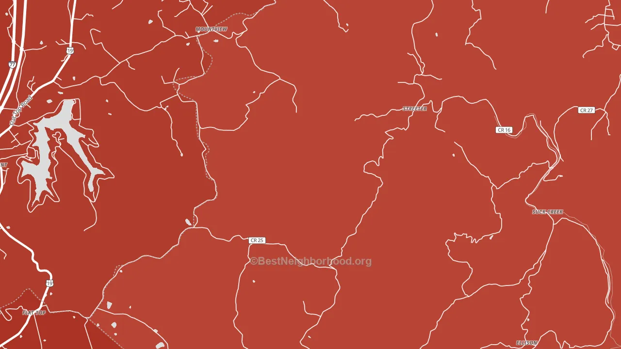 Streeter, WV block-group political-lean map