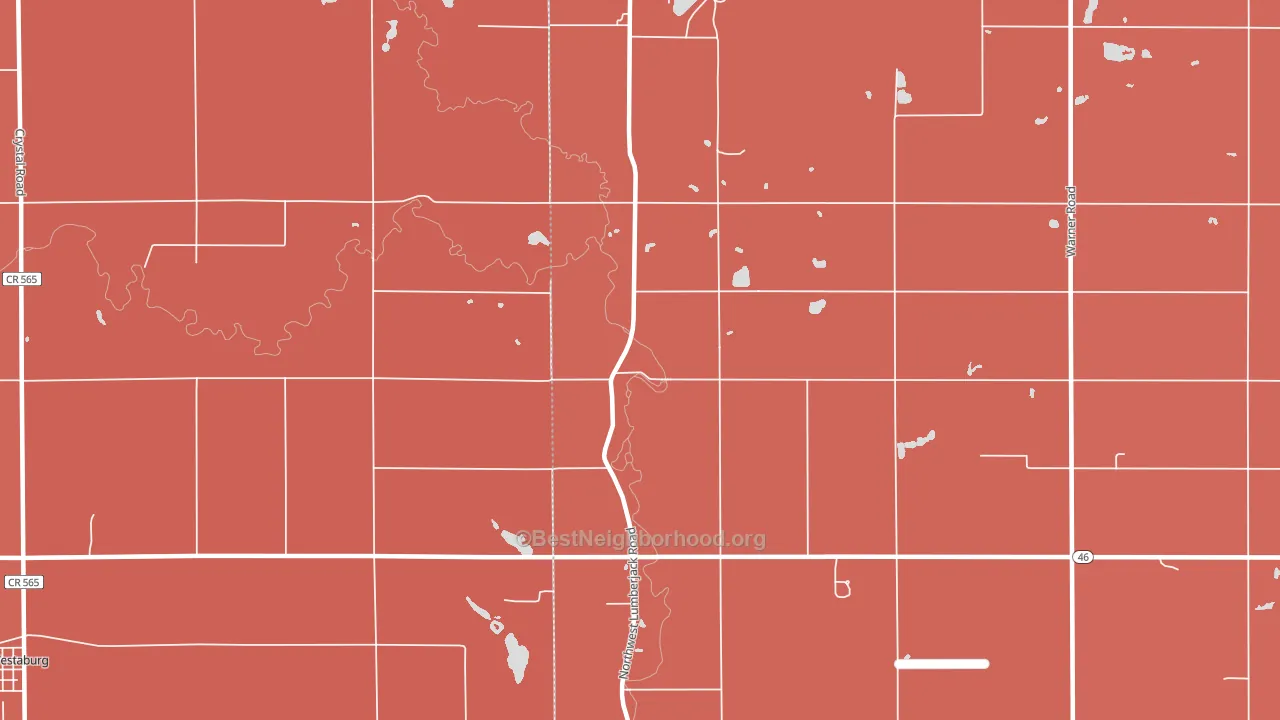 Strickland, MI block-group political-lean map