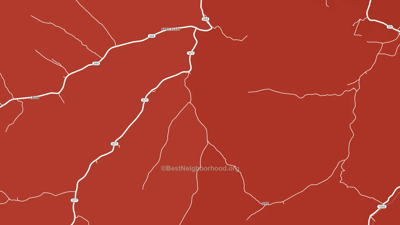 Stricklett, KY block-group political-lean map