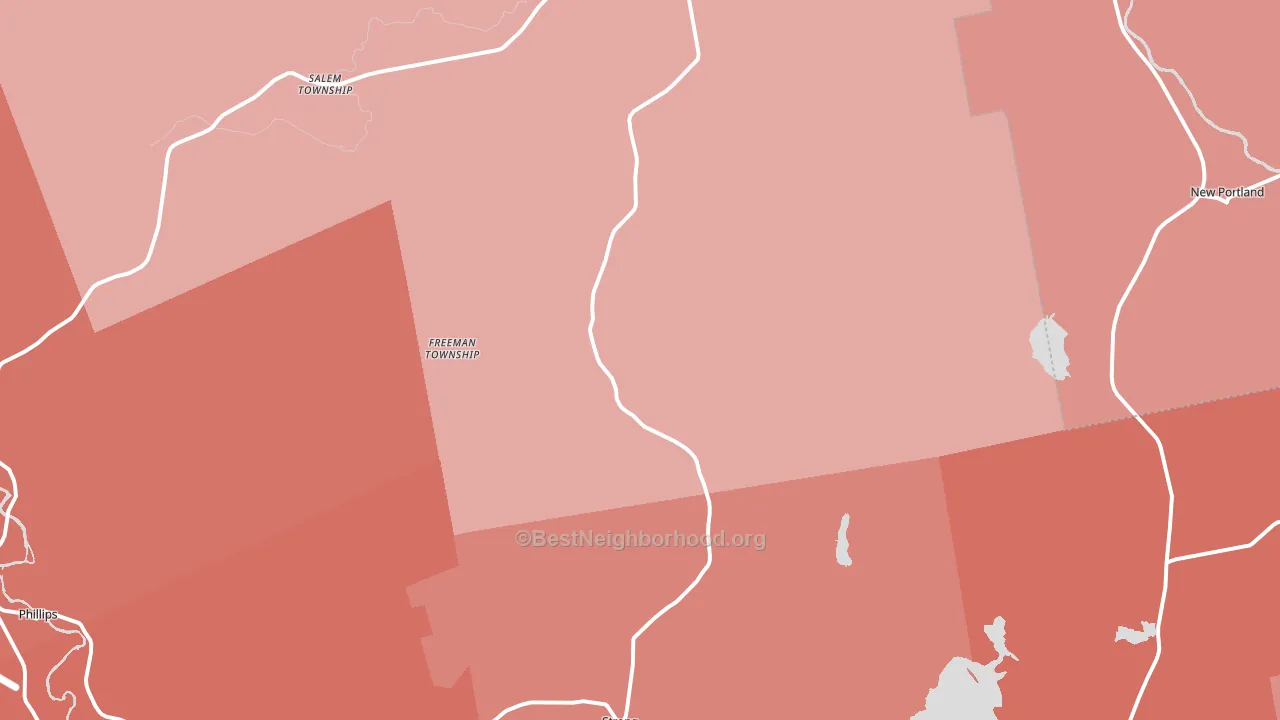 Strong, ME block-group political-lean map