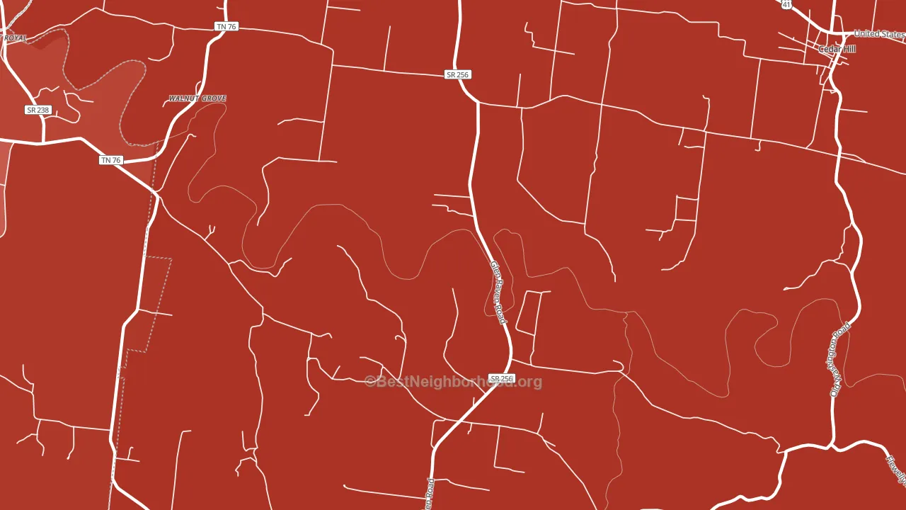 Stroudsville, TN block-group political-lean map