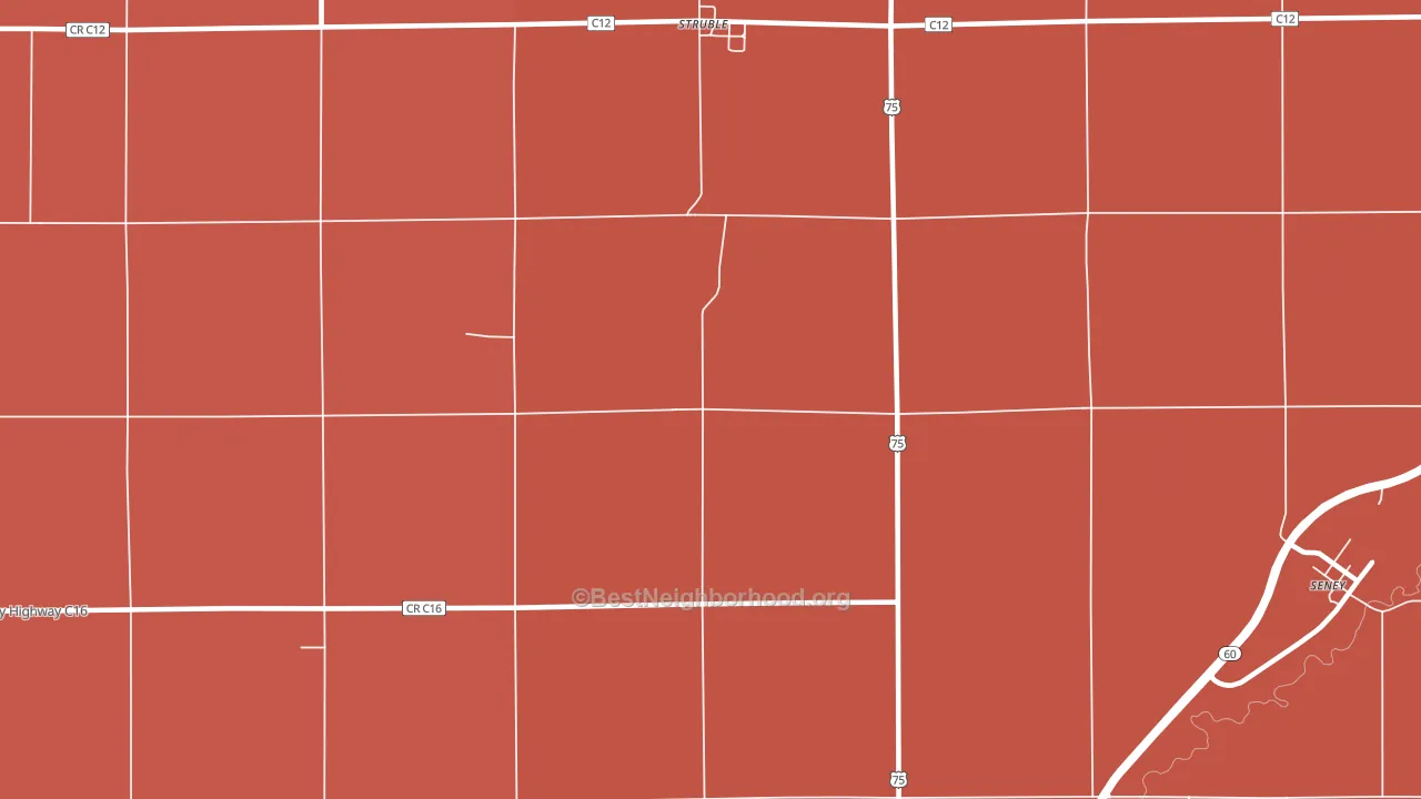 Struble, IA block-group political-lean map