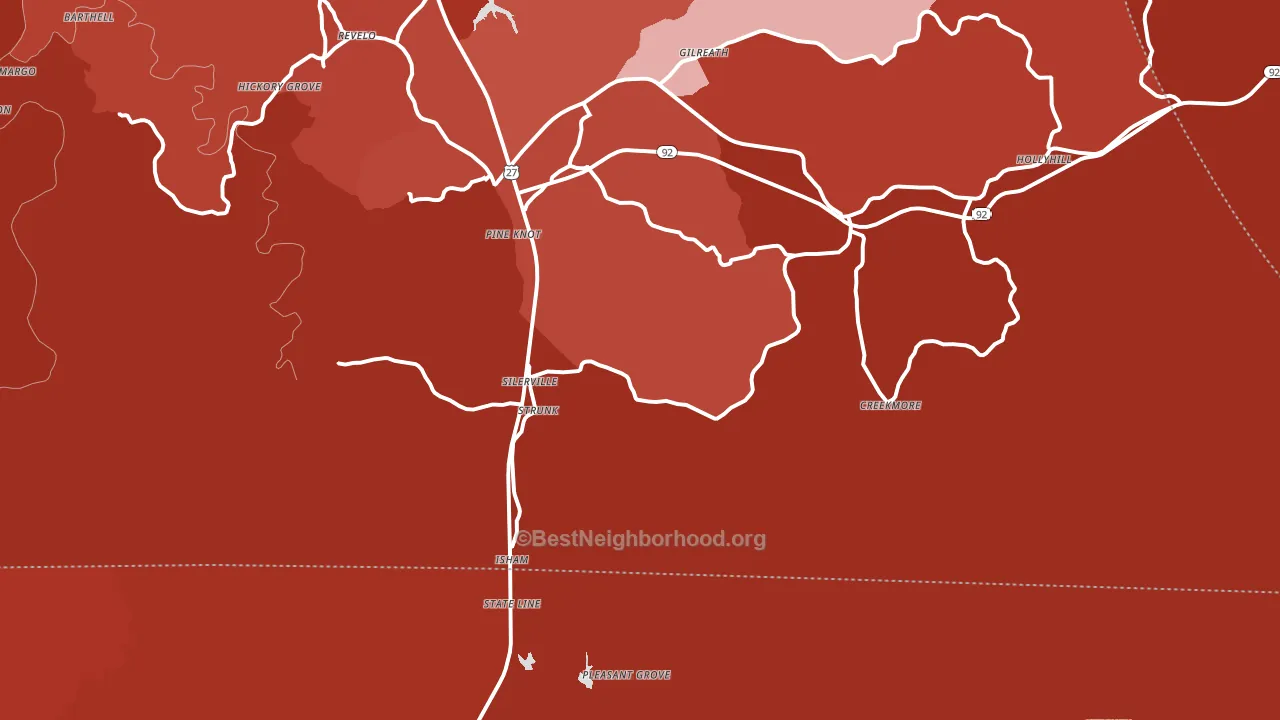 Strunk, KY block-group political-lean map