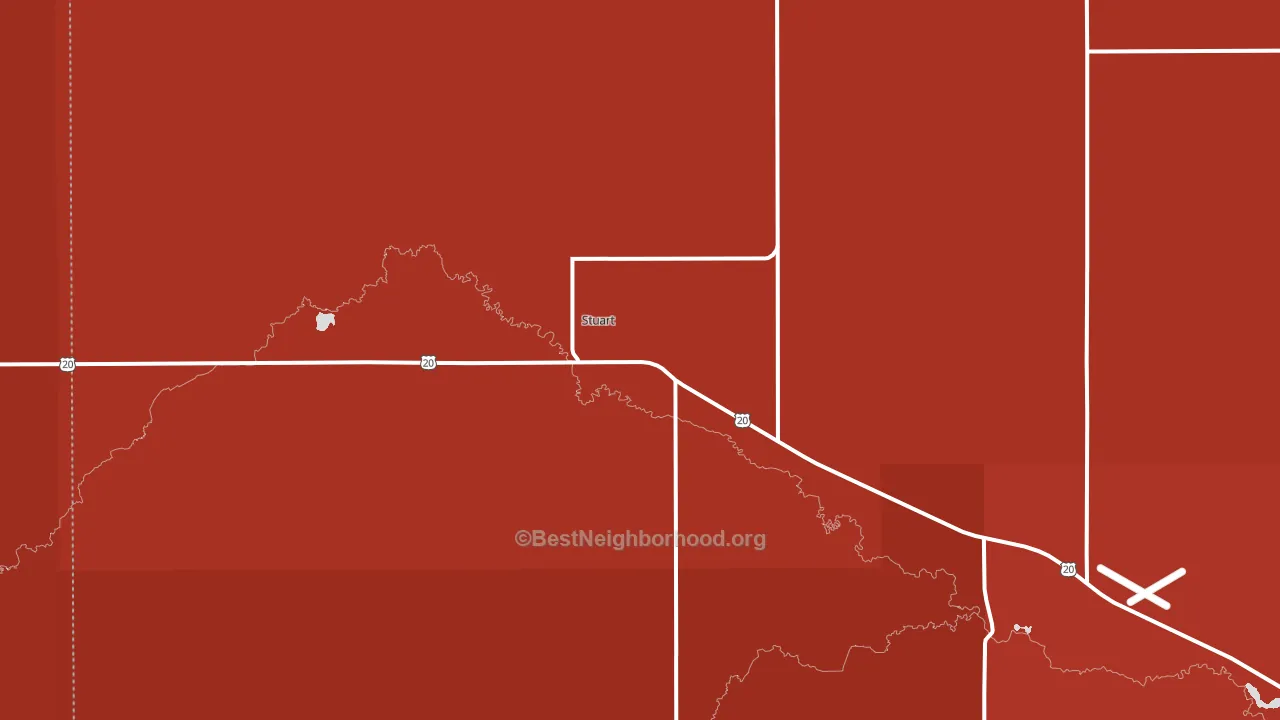 Stuart, NE block-group political-lean map