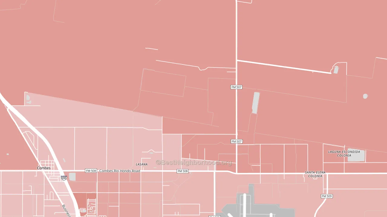 Stuart Place, TX block-group political-lean map
