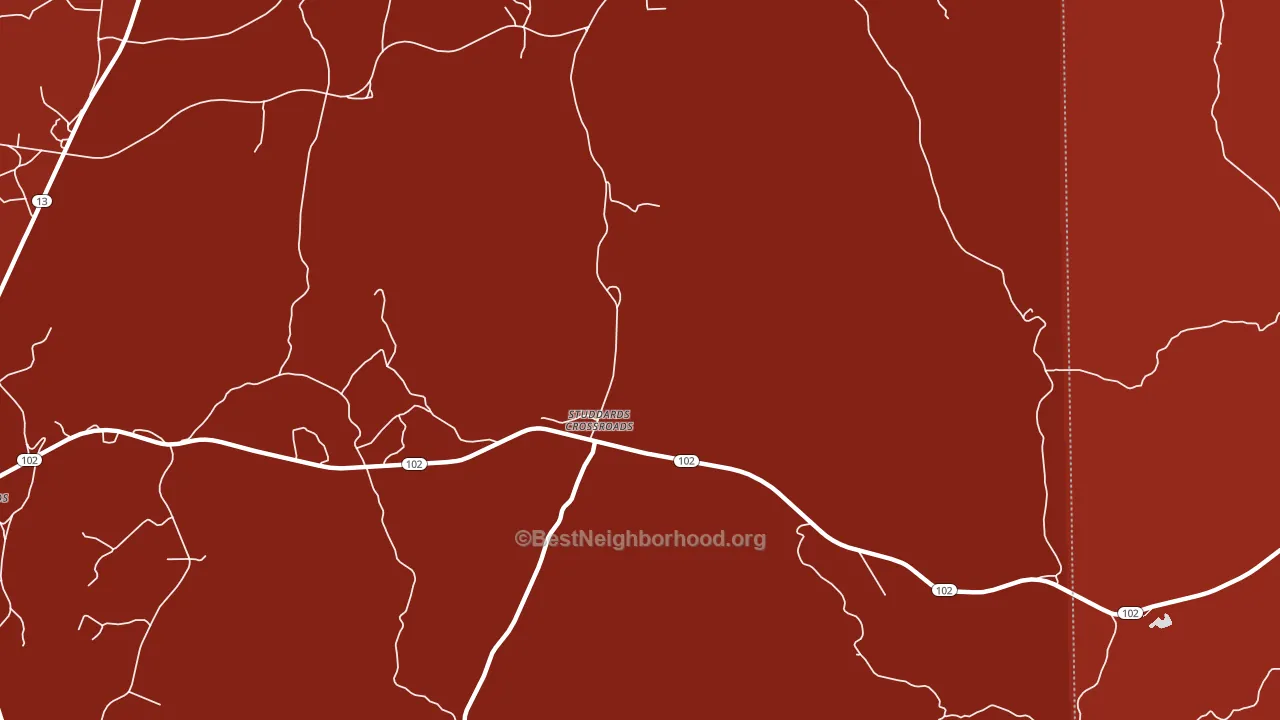 Studdards Crossroads, AL block-group political-lean map