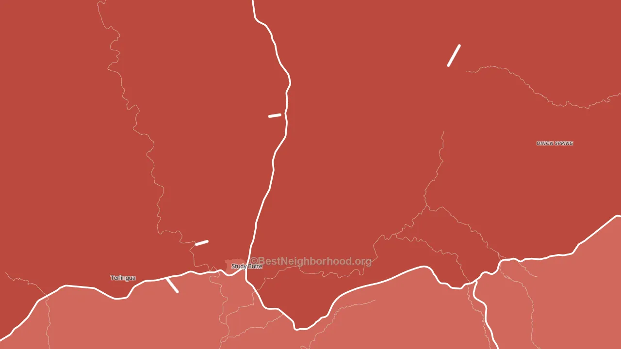 Study Butte, TX block-group political-lean map