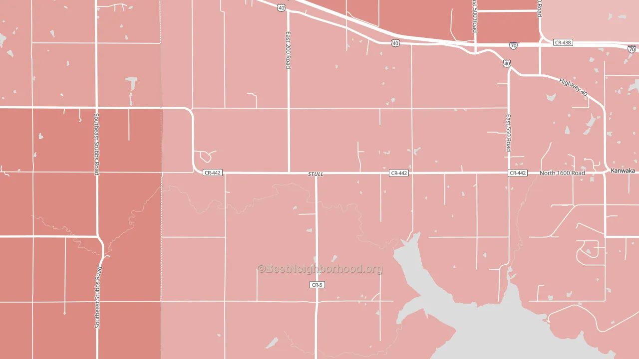 Stull, KS block-group political-lean map