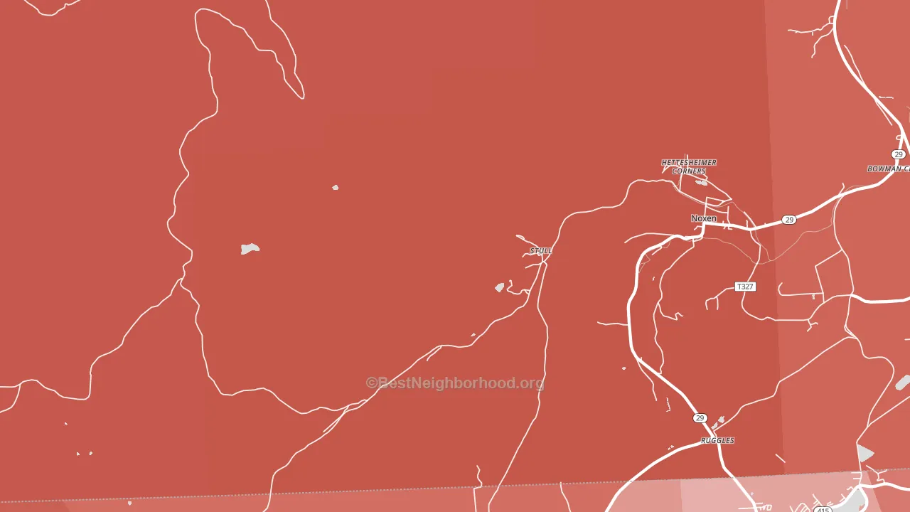 Stull, PA block-group political-lean map