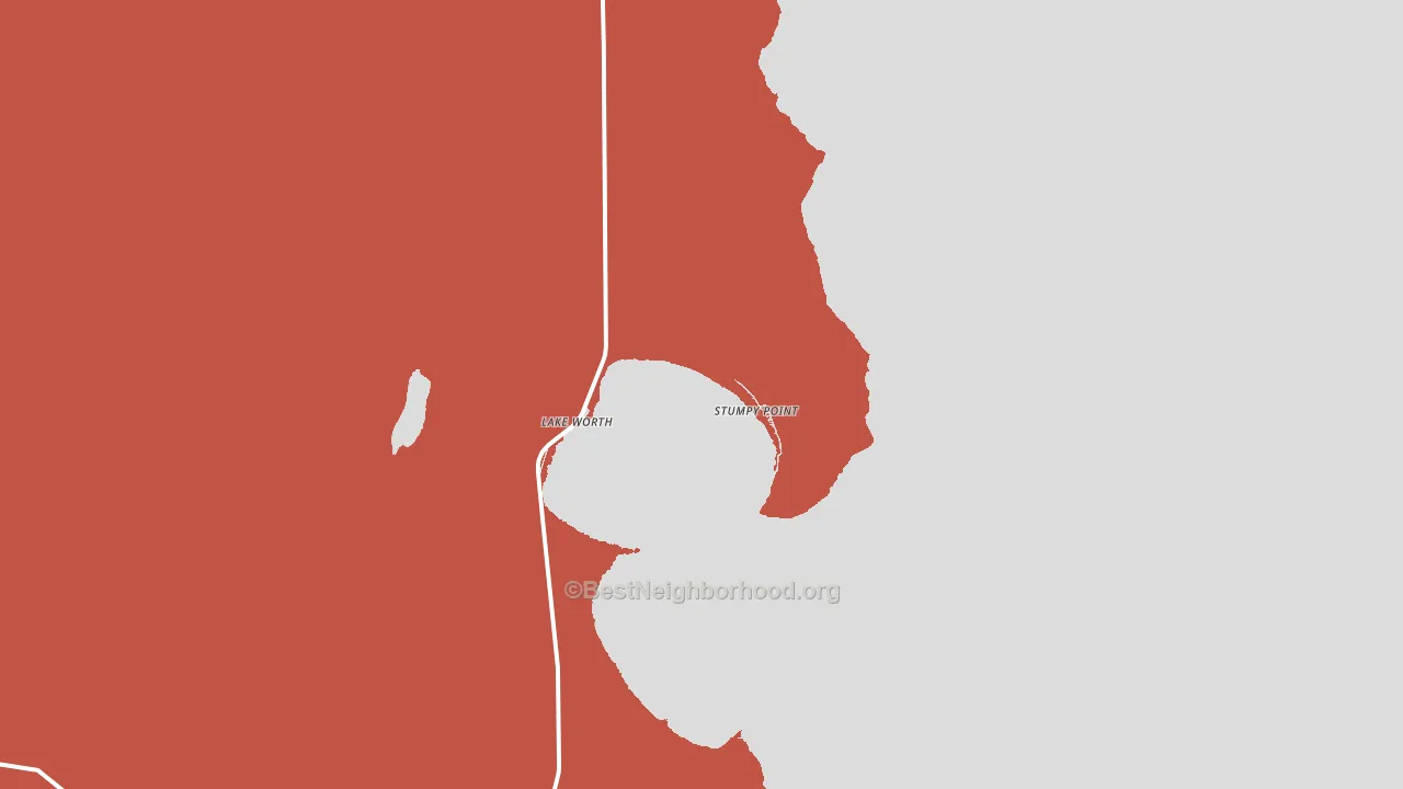Stumpy Point, NC block-group political-lean map