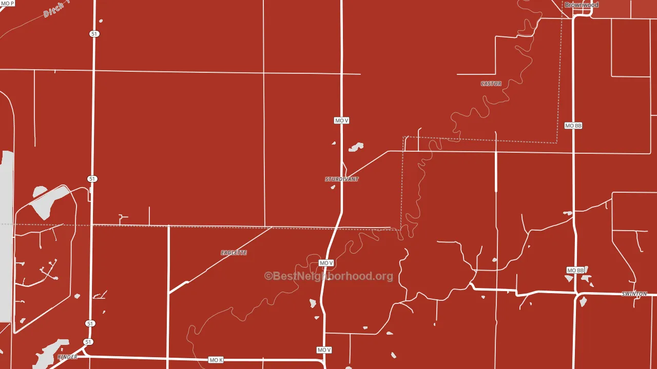 Sturdivant, MO block-group political-lean map