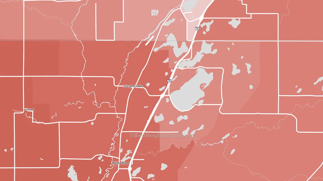 Sturgeon Lake, MN block-group political-lean map