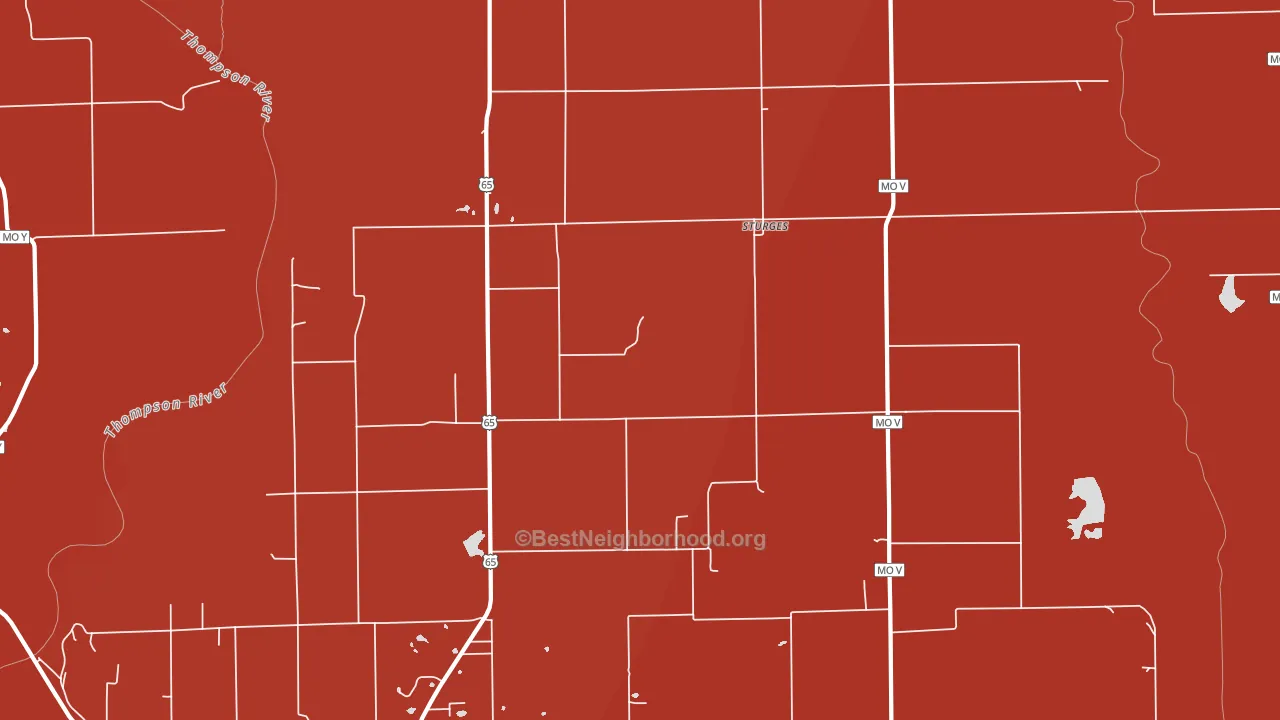 Sturges, MO block-group political-lean map
