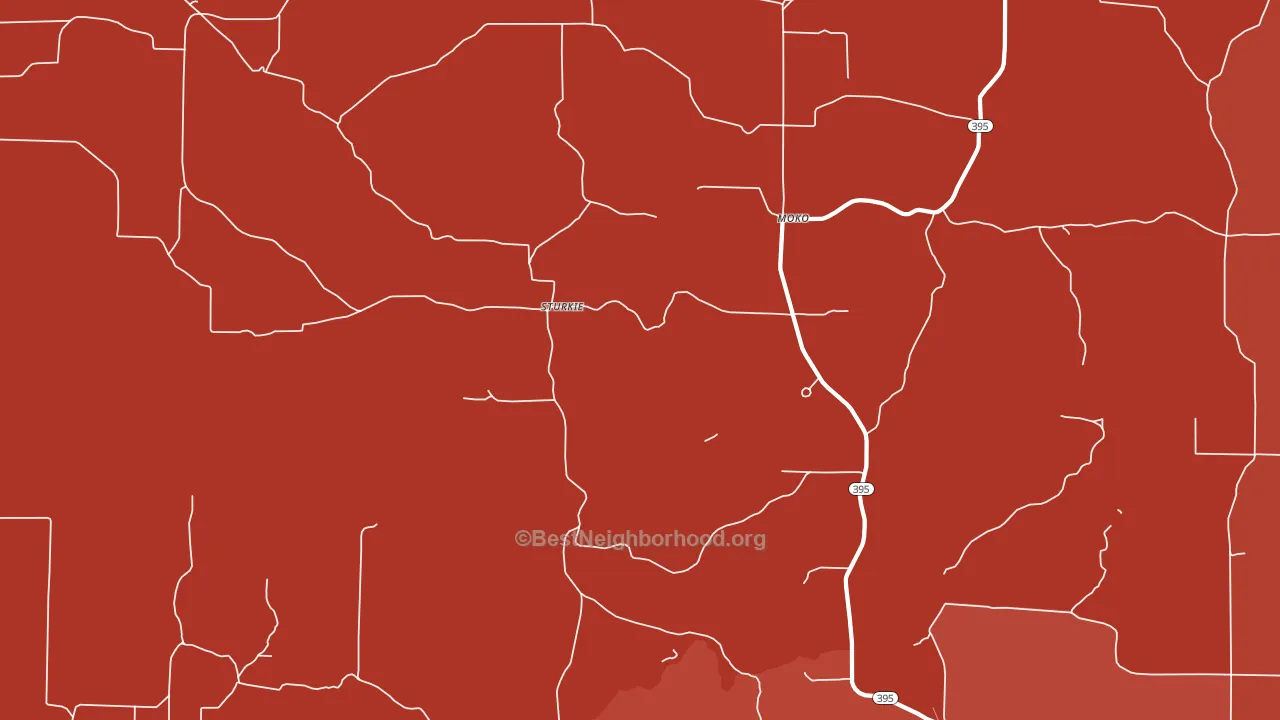 Sturkie, AR block-group political-lean map