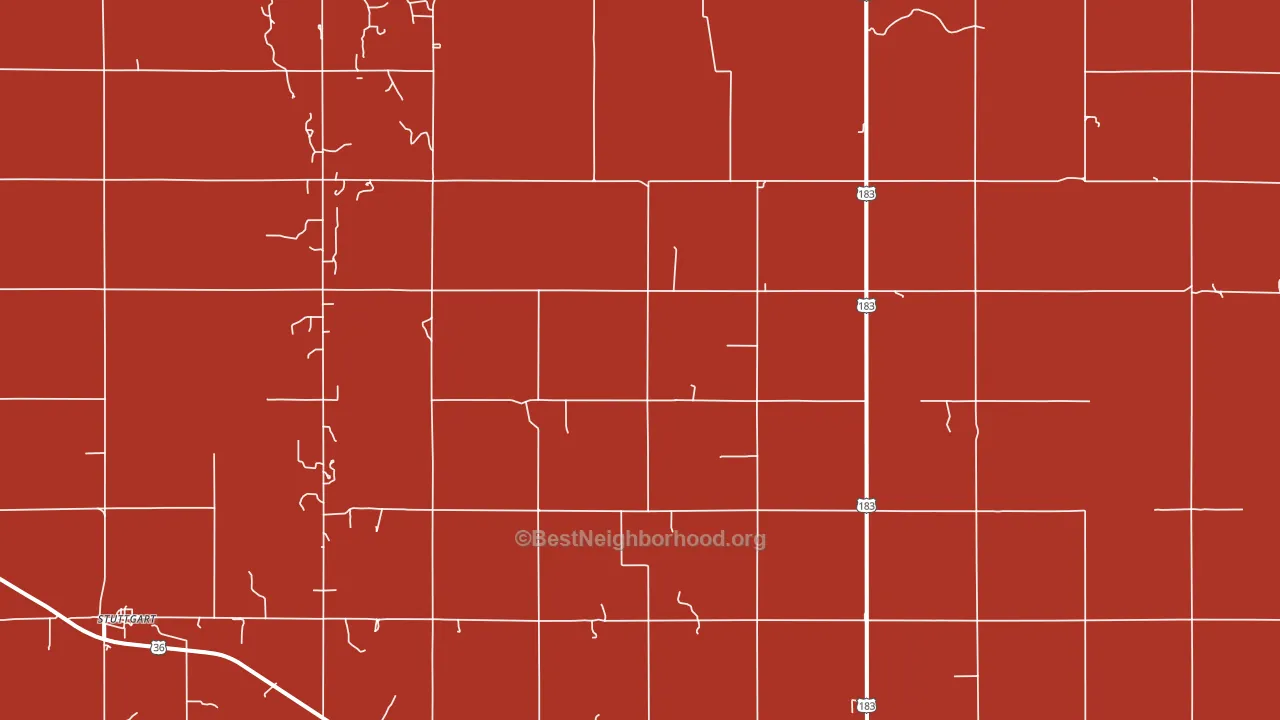 Stuttgart, KS block-group political-lean map
