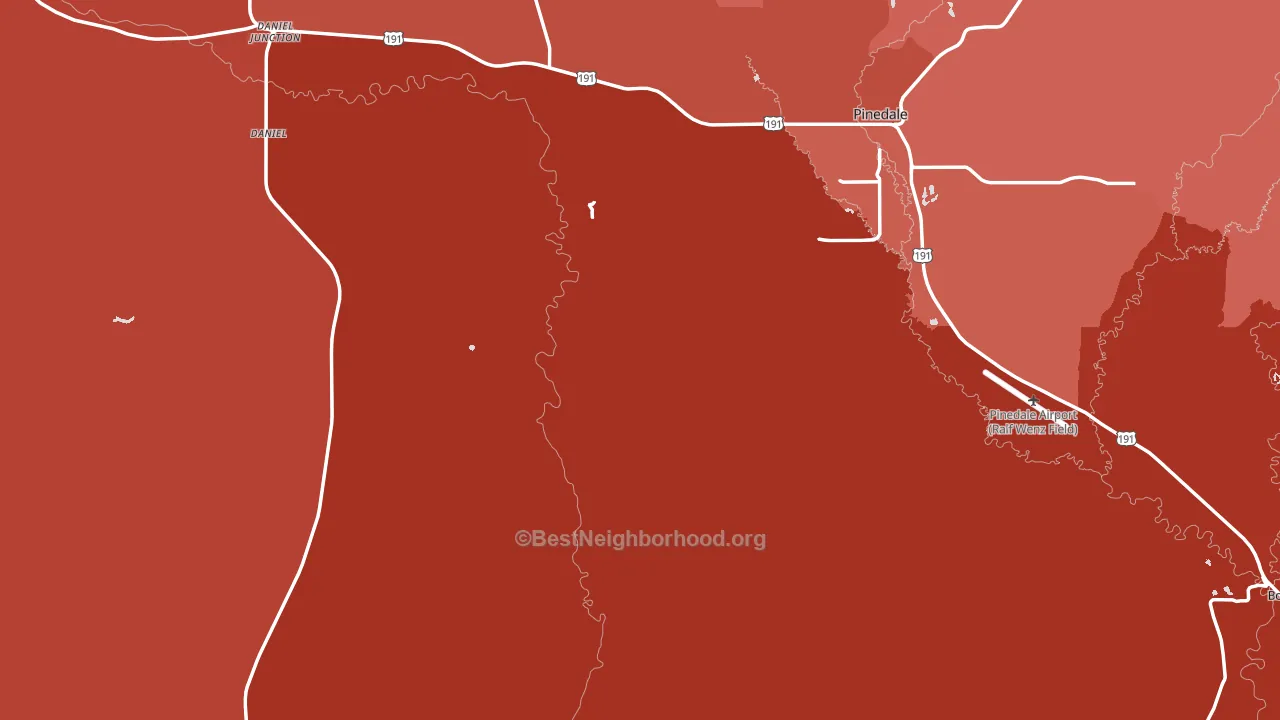 Sublette County, WY block-group political-lean map