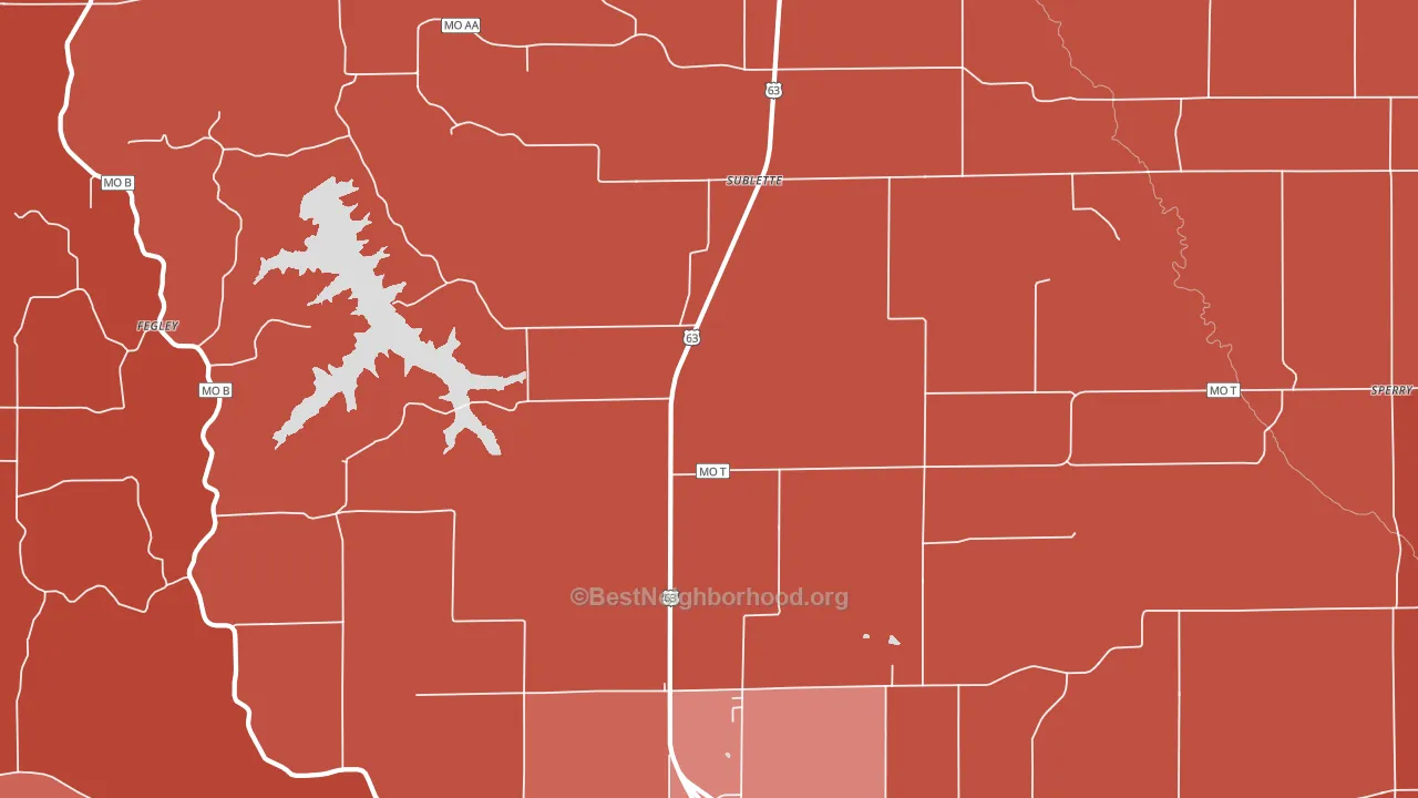 Sublette, MO block-group political-lean map