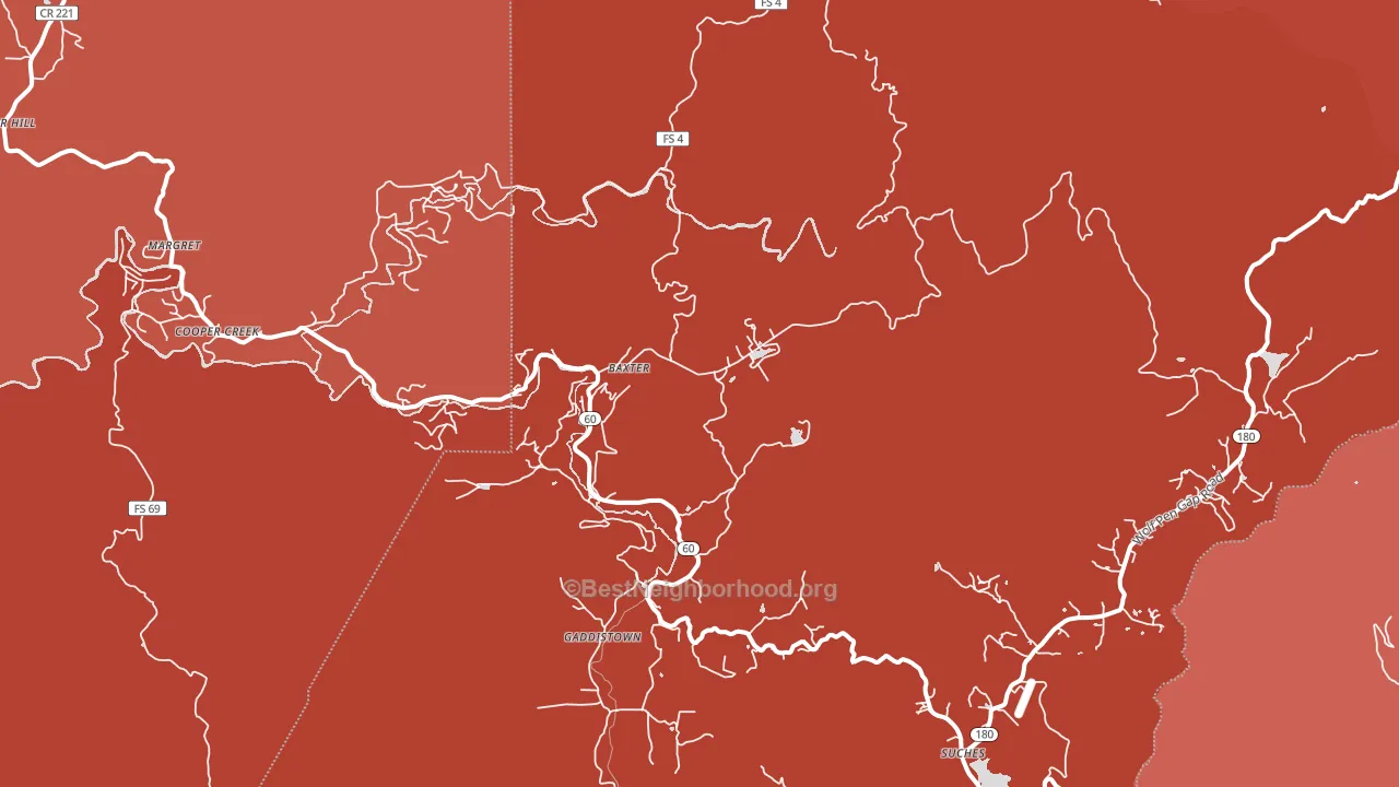 Suches, GA block-group political-lean map