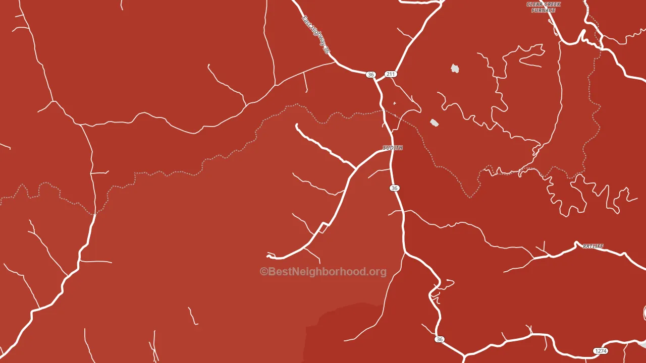 Sudith, KY block-group political-lean map