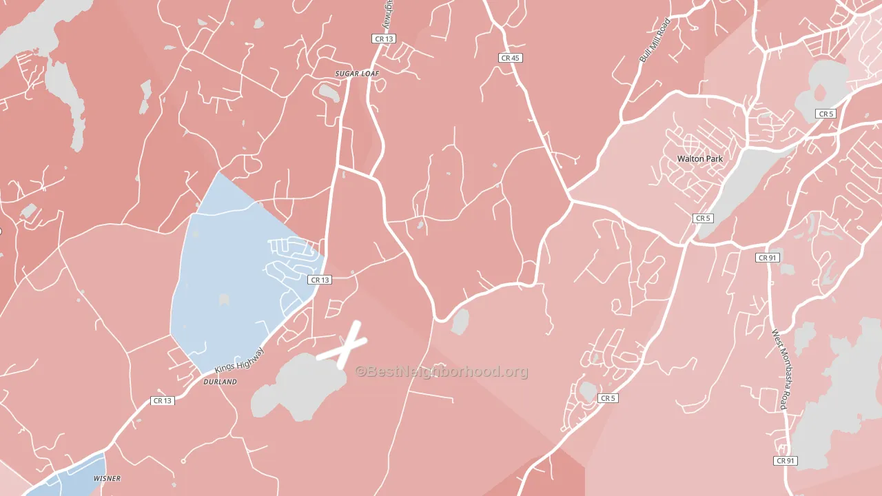 Sugar Loaf, NY block-group political-lean map
