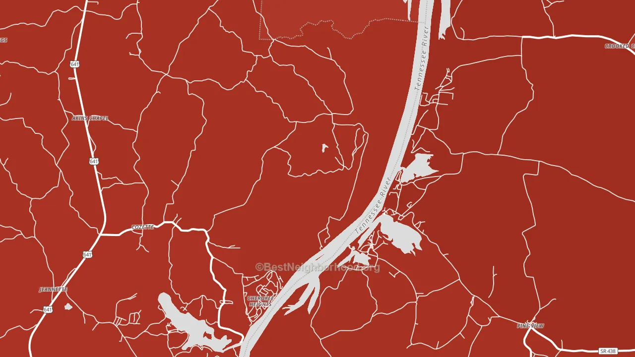 Sugar Tree, TN block-group political-lean map