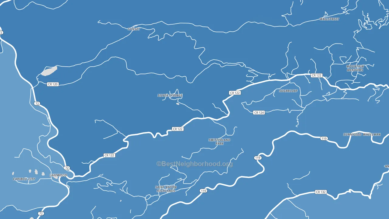 Sugarloaf, CO block-group political-lean map