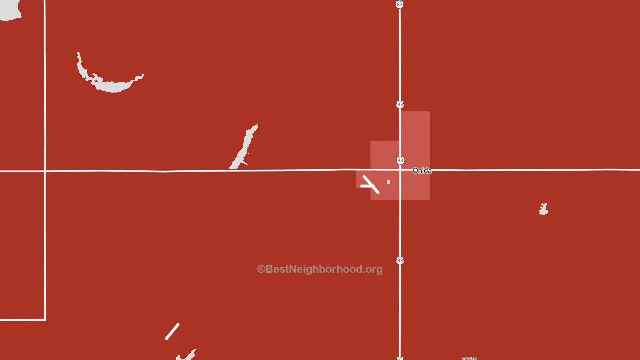Sully County, SD block-group political-lean map