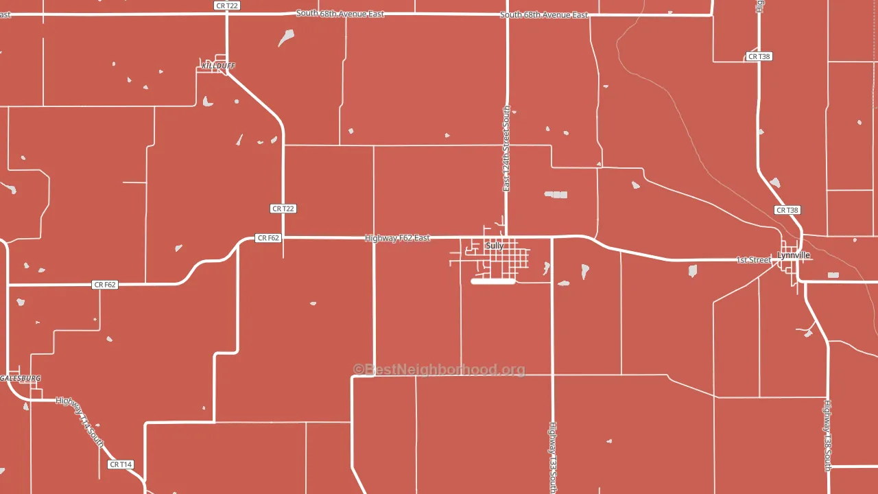 Sully, IA block-group political-lean map