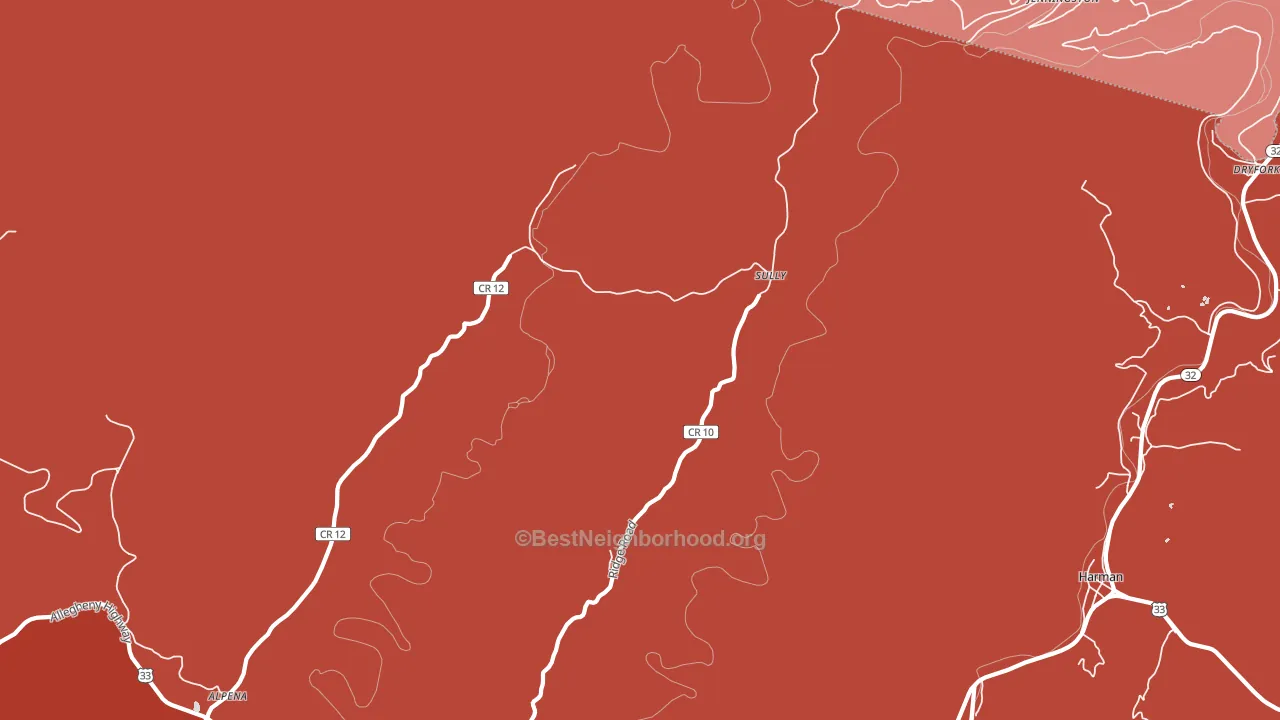 Sully, WV block-group political-lean map