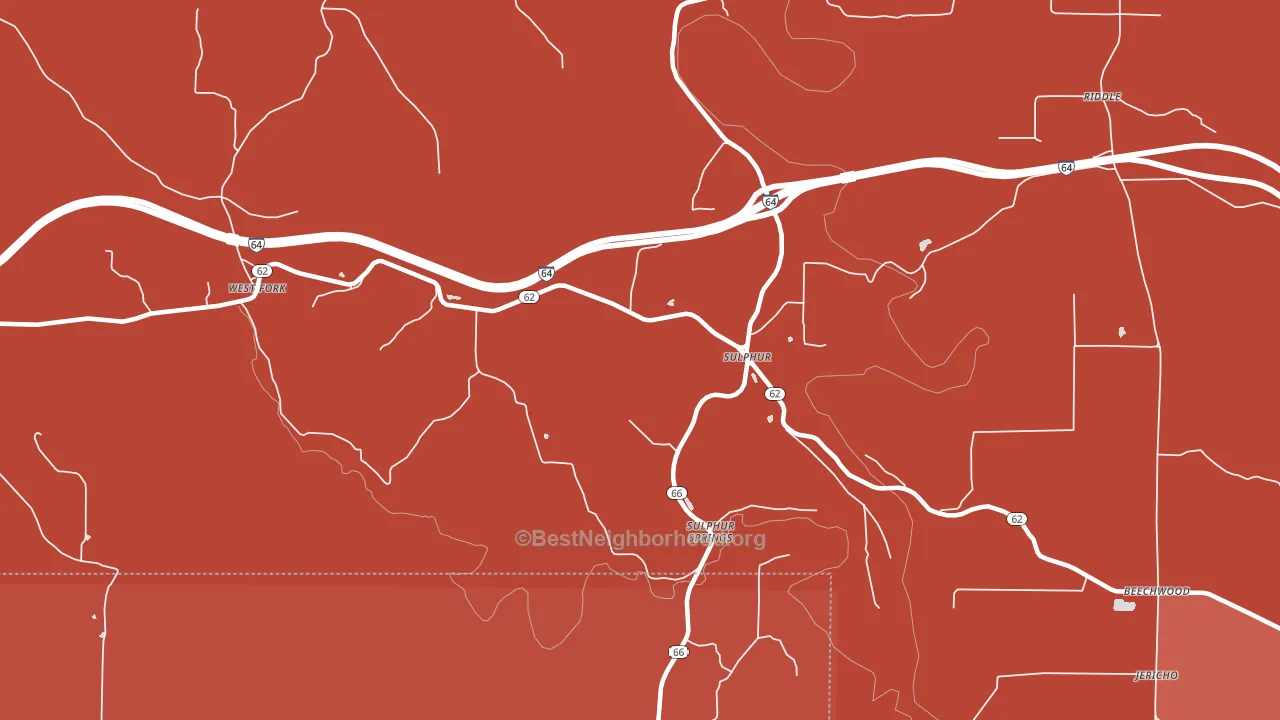 Sulphur, IN block-group political-lean map
