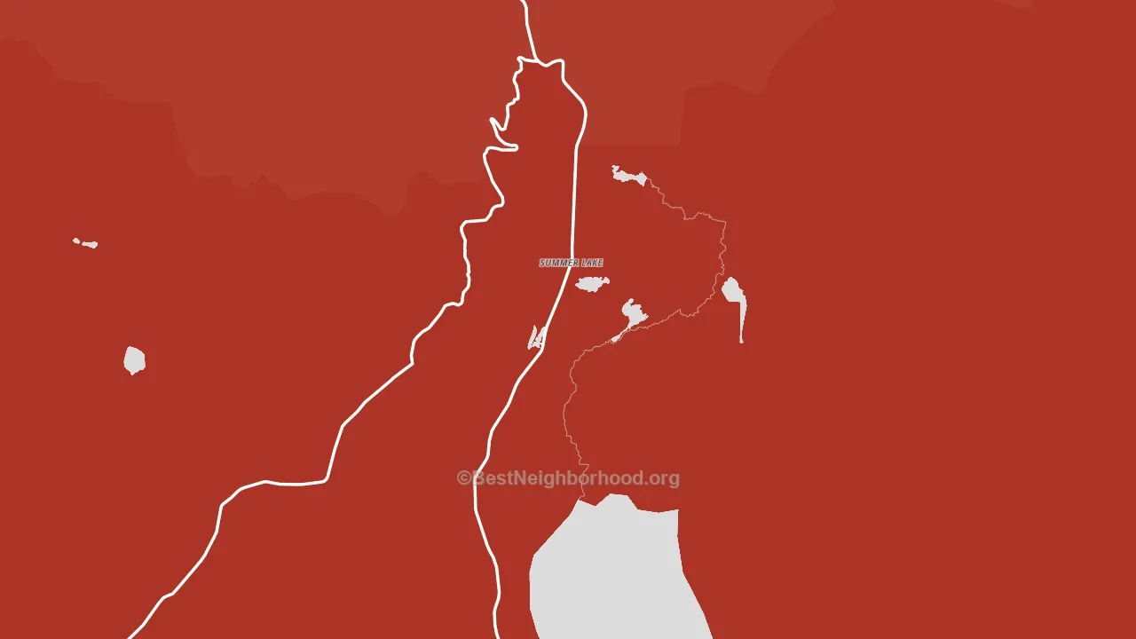 Summer Lake, OR block-group political-lean map