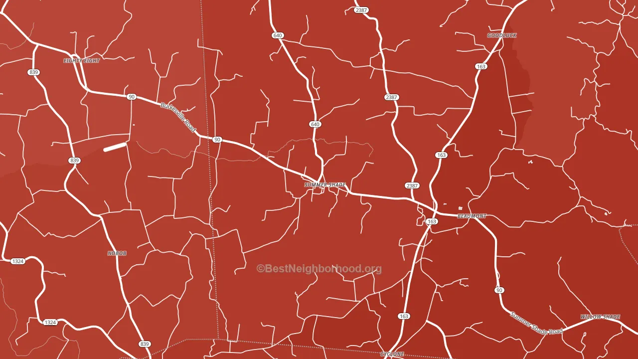 Summer Shade, KY block-group political-lean map