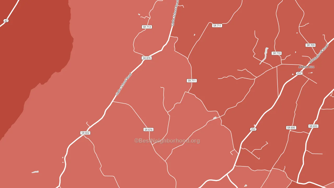Summerdean, VA block-group political-lean map
