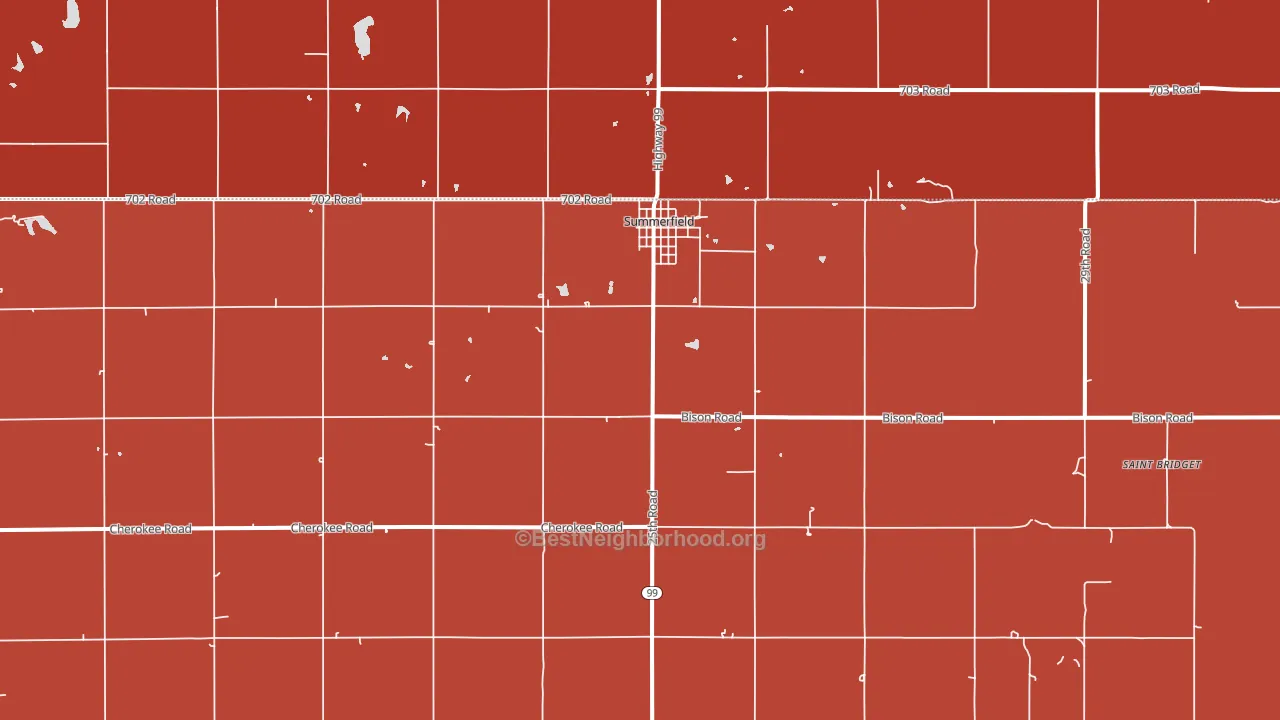 Summerfield, KS block-group political-lean map