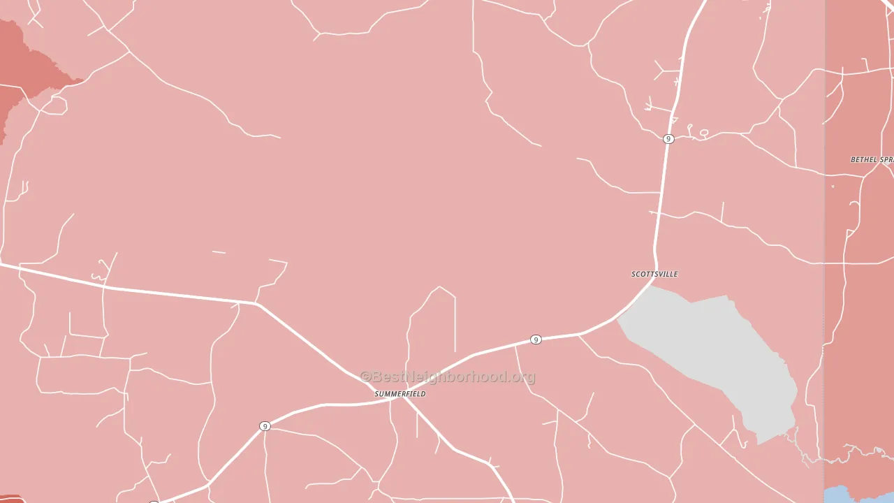 Summerfield, LA block-group political-lean map
