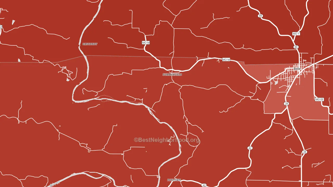 Summerfield, MO block-group political-lean map