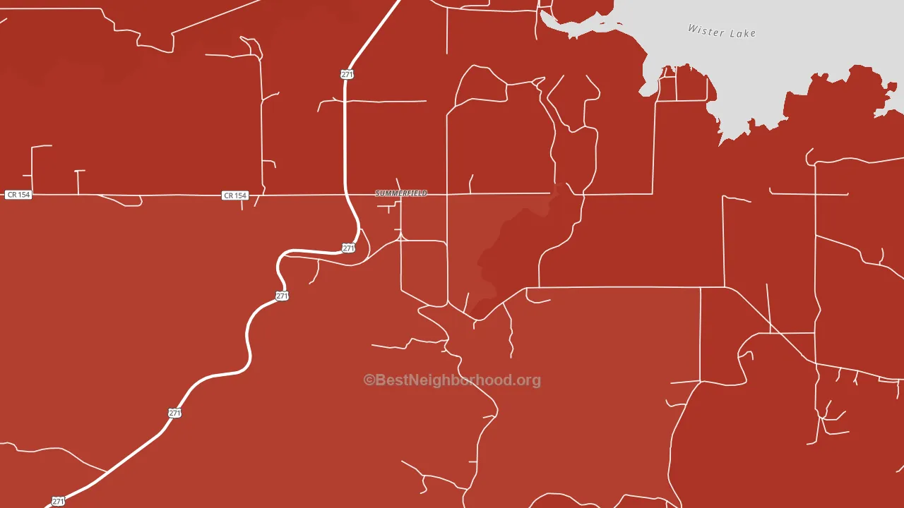 Summerfield, OK block-group political-lean map