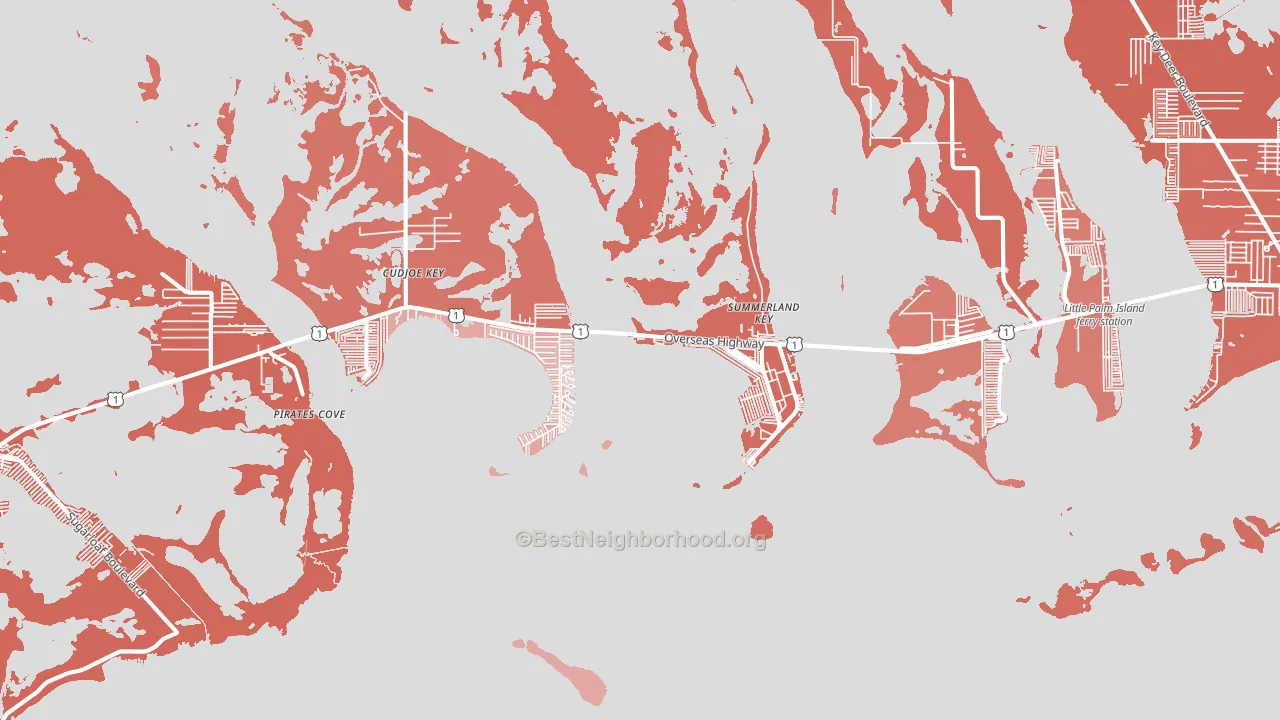 Summerland Key, FL block-group political-lean map