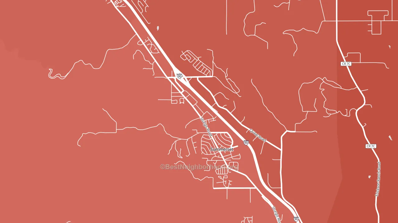Summerset, SD block-group political-lean map