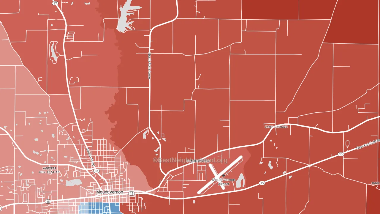 Summersville, IL block-group political-lean map