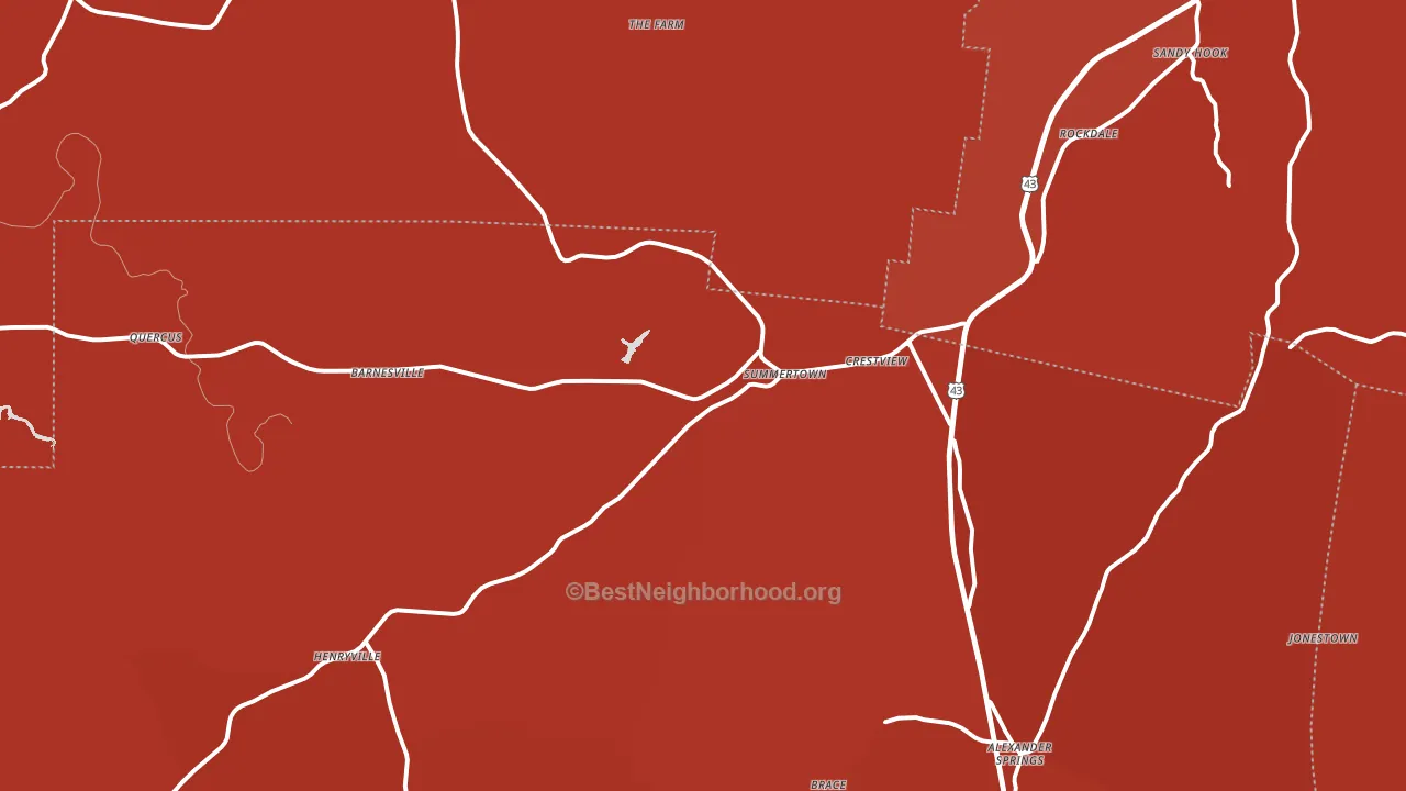 Summertown, TN block-group political-lean map