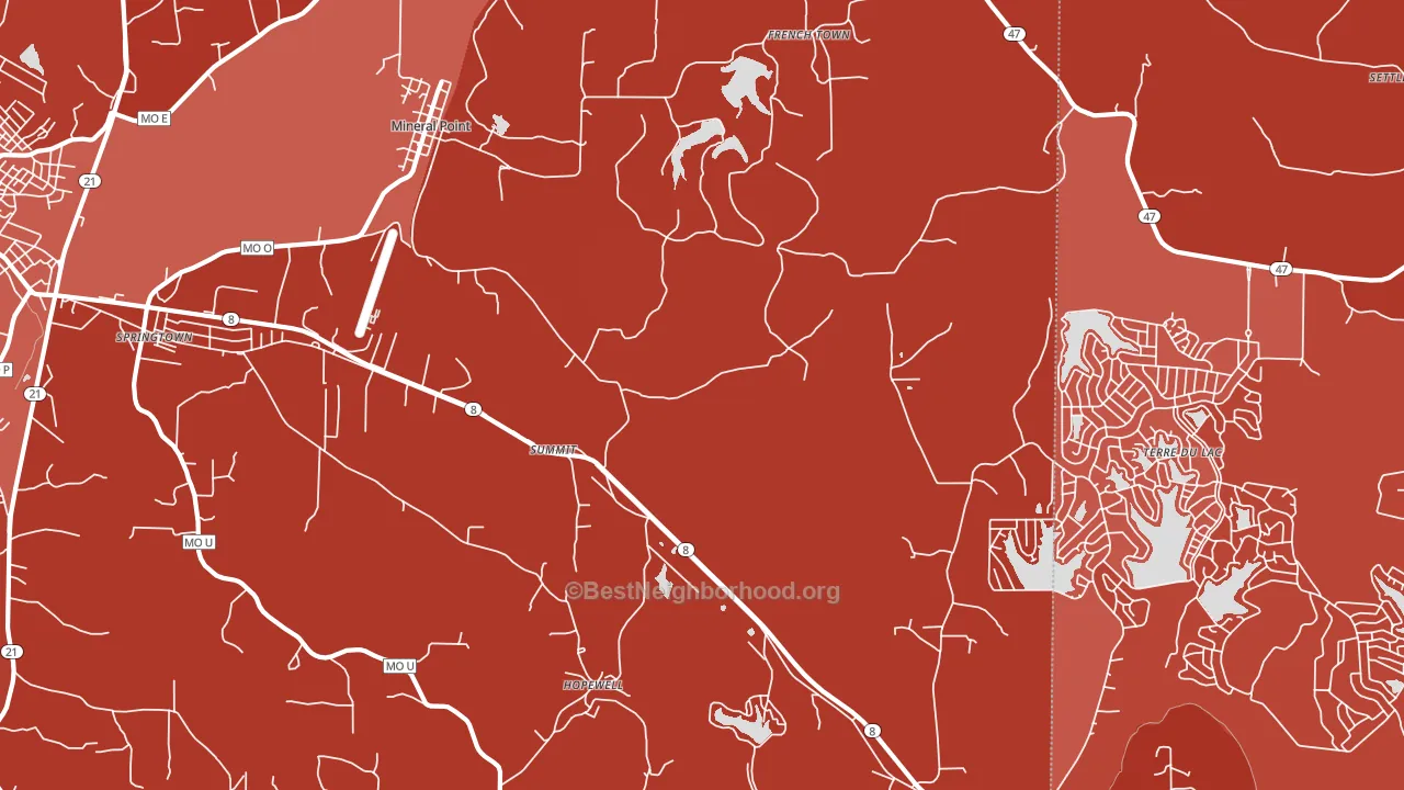 Summit, MO block-group political-lean map